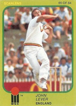 1981 Scanlens Cricket #65 John Lever Front