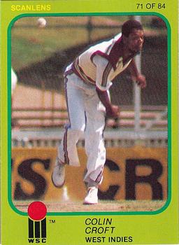 1981 Scanlens Cricket #71 Colin Croft Front