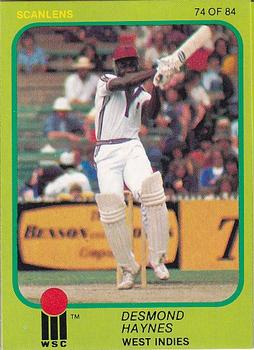 1981 Scanlens Cricket #74 Desmond Haynes Front