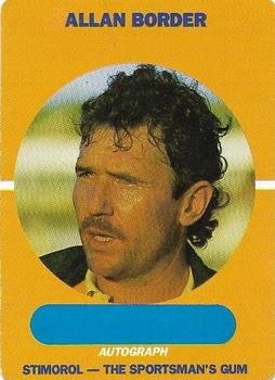 1989-90 Scanlens Stimorol Cricket #2 Allan Border Front