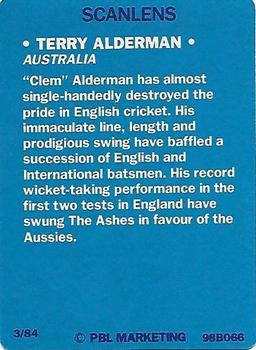 1989-90 Scanlens Stimorol Cricket #3 Terry Alderman Back