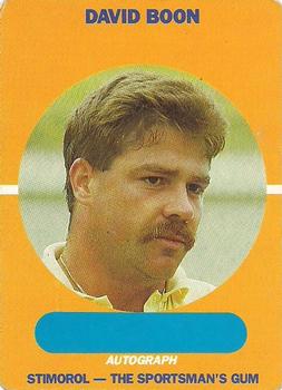 1989-90 Scanlens Stimorol Cricket #4 David Boon Front