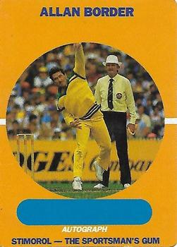 1989-90 Scanlens Stimorol Cricket #7 Allan Border Front