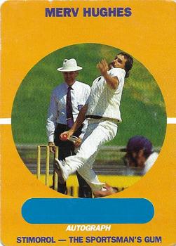 1989-90 Scanlens Stimorol Cricket #11 Merv Hughes Front