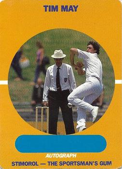 1989-90 Scanlens Stimorol Cricket #20 Tim May Front