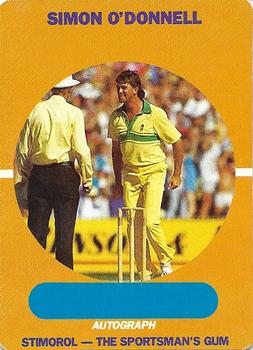 1989-90 Scanlens Stimorol Cricket #22 Simon O'Donnell Front