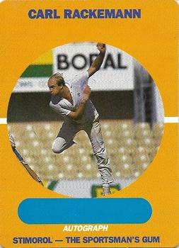 1989-90 Scanlens Stimorol Cricket #25 Carl Rackemann Front