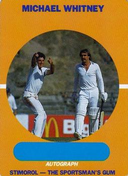1989-90 Scanlens Stimorol Cricket #34 Michael Whitney Front