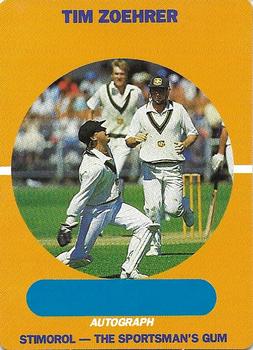 1989-90 Scanlens Stimorol Cricket #35 Tim Zoehrer Front