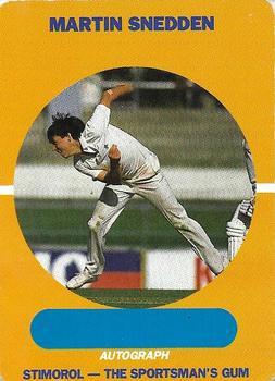 1989-90 Scanlens Stimorol Cricket #53 Martin Snedden Front