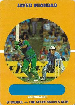1989-90 Scanlens Stimorol Cricket #62 Javed Miandad Front