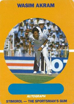 1989-90 Scanlens Stimorol Cricket #70 Wasim Akram Front