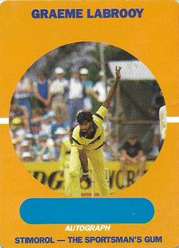 1989-90 Scanlens Stimorol Cricket #81 Graeme Labrooy Front