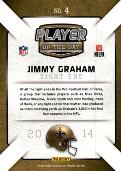 2014 Panini Player of the Day #4 Jimmy Graham Back