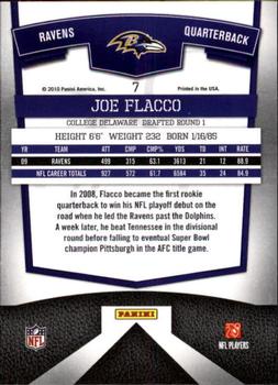 2010 Donruss Elite #7 Joe Flacco Back