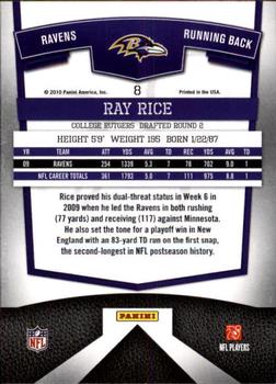 2010 Donruss Elite #8 Ray Rice Back