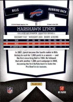 2010 Donruss Elite #11 Marshawn Lynch Back