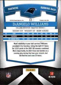 2010 Donruss Elite #13 DeAngelo Williams Back