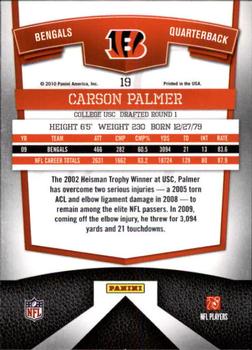 2010 Donruss Elite #19 Carson Palmer Back