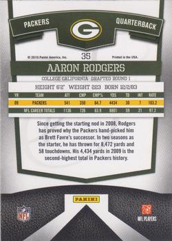 2010 Donruss Elite #35 Aaron Rodgers Back