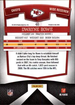 2010 Donruss Elite #48 Dwayne Bowe Back