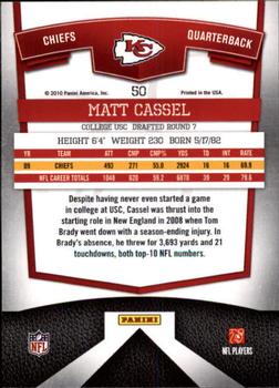 2010 Donruss Elite #50 Matt Cassel Back