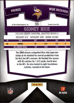 2010 Donruss Elite #56 Sidney Rice Back