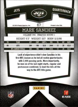 2010 Donruss Elite #67 Mark Sanchez Back