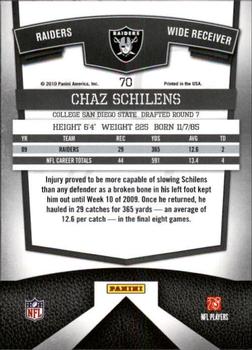 2010 Donruss Elite #70 Chaz Schilens Back