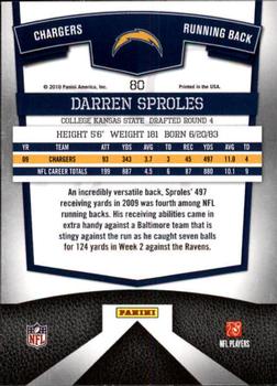 2010 Donruss Elite #80 Darren Sproles Back