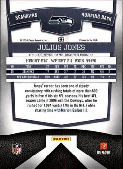 2010 Donruss Elite #86 Julius Jones Back