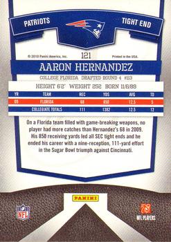 2010 Donruss Elite #121 Aaron Hernandez Back