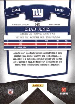 2010 Donruss Elite #140 Chad Jones Back