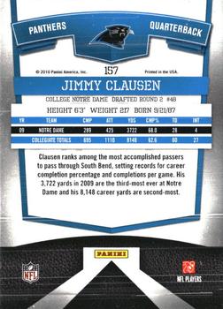 2010 Donruss Elite #157 Jimmy Clausen Back