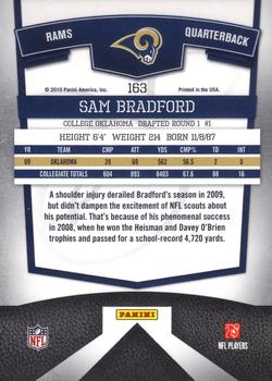 2010 Donruss Elite #163 Sam Bradford Back