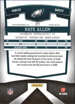 2010 Donruss Elite #177 Nate Allen Back
