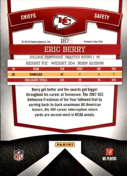 2010 Donruss Elite #187 Eric Berry Back