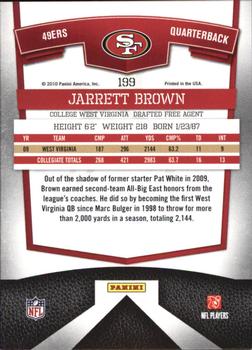 2010 Donruss Elite #199 Jarrett Brown Back