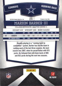 2010 Donruss Elite #26 Marion Barber Back