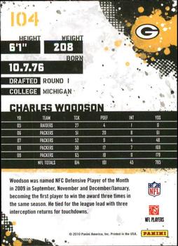 2010 Score #104 Charles Woodson Back