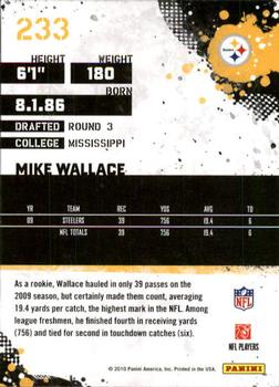 2010 Score #233 Mike Wallace Back