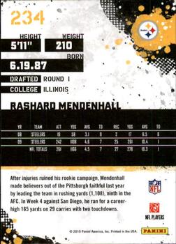 2010 Score #234 Rashard Mendenhall Back
