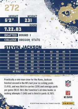 2010 Score #272 Steven Jackson Back