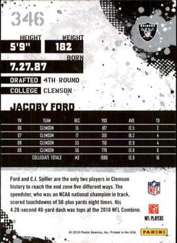 2010 Score #346 Jacoby Ford Back