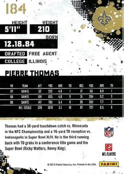 2010 Score #184 Pierre Thomas Back