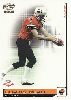 2003 Pacific  CFL #112 Curtis Head Front