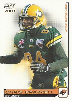 2003 Pacific  CFL #2 Chris Brazzell Front