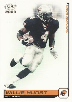 2003 Pacific  CFL #6 Willie Hurst Front