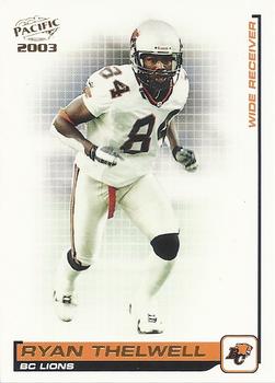 2003 Pacific  CFL #12 Ryan Thelwell Front