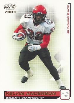 2003 Pacific  CFL #14 Kelvin Anderson Front